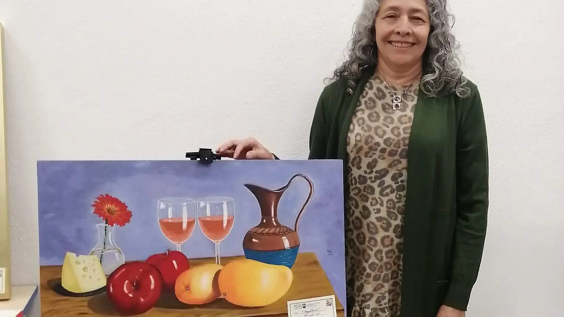 SJR La alumna Candelaria Cortés expuso su bodegón